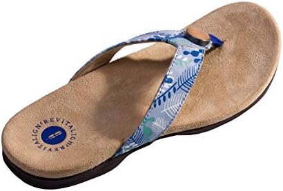 REVITALIGN Women's Flip-Flop, Blue Fog Print, 11 | Image 3