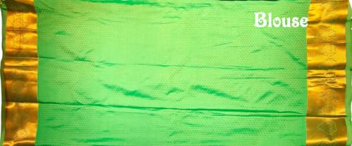 Image of VFCollections Women's Traditional Handloom Kanchipuram Silk Saree | Rich Zari Woven Design | Unstitched Blouse Piece