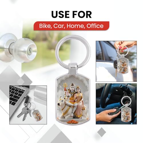 Image of Stylish Metal Keychains with Permanent Glossy Print - Inspirational Quotes & Spiritual Designs - Perfect Key chains for loved ones, Personal Use, Gifts & Return Gifts