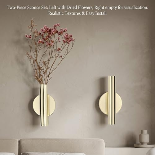 Vases muraux dorés sans perçage : solution déco rapide pour vos fleurs - 5