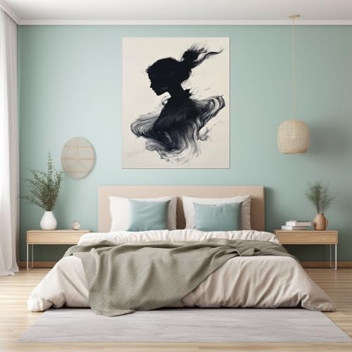 Femmes noires abstraites tableau image toile decoration murale - 4
