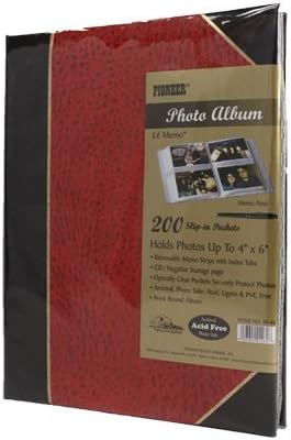 Pioneer Photo Albums Bt46 4" X 6" 2-up 200 Pocket Album W/memo Writing Strips (Color Varies) (1)