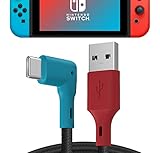 TALK WORKS USB C Charger Cable for Nintendo Switch/Lite + Switch OLED & Pro Controller - 90 Degree...