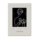 Figuras geométricas abstractas for hombre y mujer, cuadro sobre lienzo for pared de Color, carteles nórdicos e imágenes de pared impresas for decoración for sala de estar ( Color : D , Size : 30x40cm