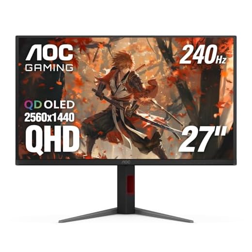 AOC Q27G4ZD 27" QD OLED Gaming Monitor, QHD 2560 x 1440, 240Hz 0.03ms, HDMI 2.0 x2, Display Port x2, G-Sync Compatible, Console Gaming Ready, 3-Year Zero-Bright-Dot