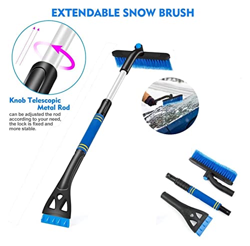 Cepillo de nieve desmontable XMING con diseño sin rayas y mango de espuma 4