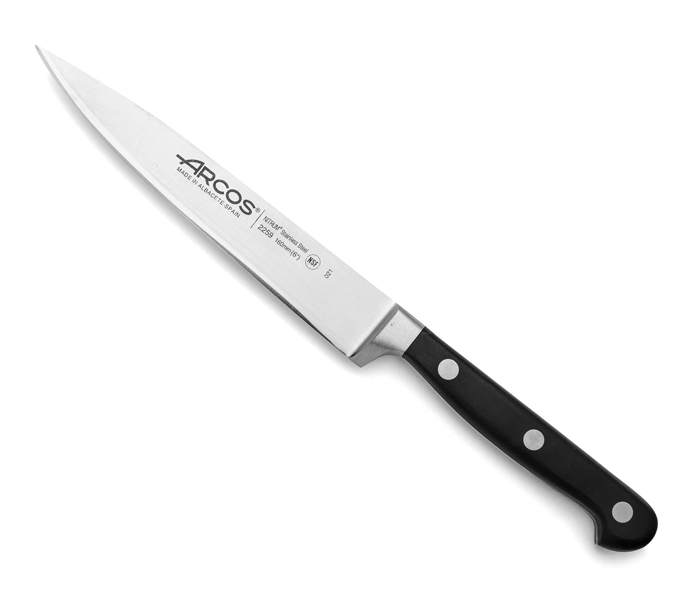 Couteau à filet de poisson Arcos manche ergonomique noir 120 mm