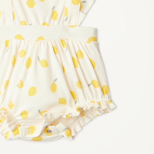 Amazon Essentials X Sofia Grainge Baby Girls' Baby Girls Ruffle Romper, Ivory Lemon, 12 Months - image 3