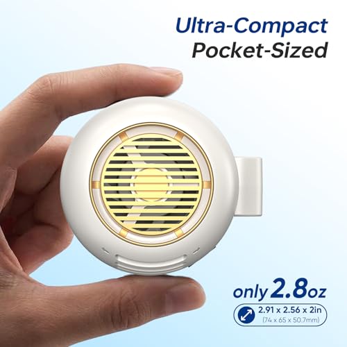 INKRAIMIN 360° Rotatable Clip-On Fan, Quiet Portable Personal Fan with LED Speed Display, 5 Adjustable Wind Levels from Gentle Breeze to Strong Airflow for Outdoor & Office — view 4