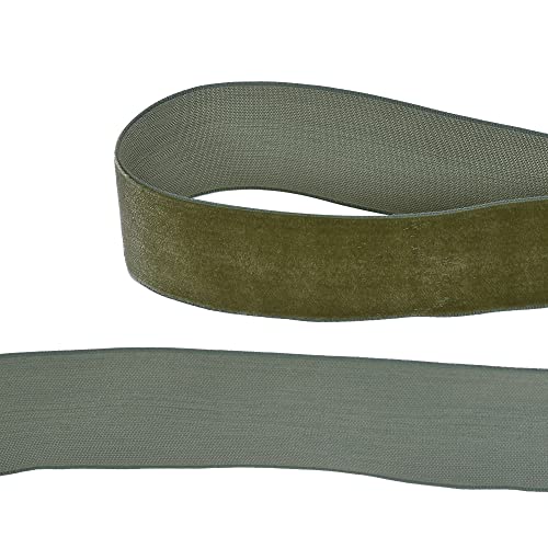 Yama 1-1/2 Inch Wide Velvet Ribbon, 15 Yard Velvet Ribbon, Single Face Ribbon For Choker, Hair Accessories, Wreaths, Bouquets, Gift Wrapping, Diy Craft, Moss Green #TOP2