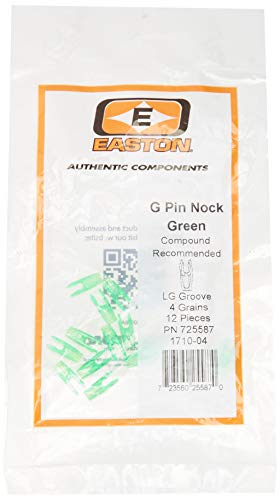 Easton G Pin Nock (12-Pack), Green, Large