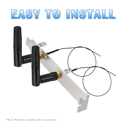 Eightwood Small WiFi Antenna Dual Band 2.4GHz 5.8GHz RP Mini WIFI Aerial SMA Antenna 2Pcs for PC Desktop Computer PCIe Card WLAN Router Wireless Rear View Camera - Image 5