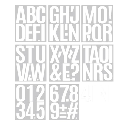 Image of 4-InchLetter & Number Stickers, 8 Sheets Alphabet Decals with Symbols, Festive Black Christmas Lettering for Holiday Signs, Gift Wrapping, Party Decor, Windows, Mailboxes & DIY Seasonal Crafts