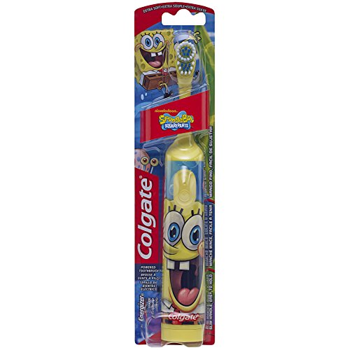 Colgate Battery Powered Kids Toothbrush, Spongebob (Colors Vary)
