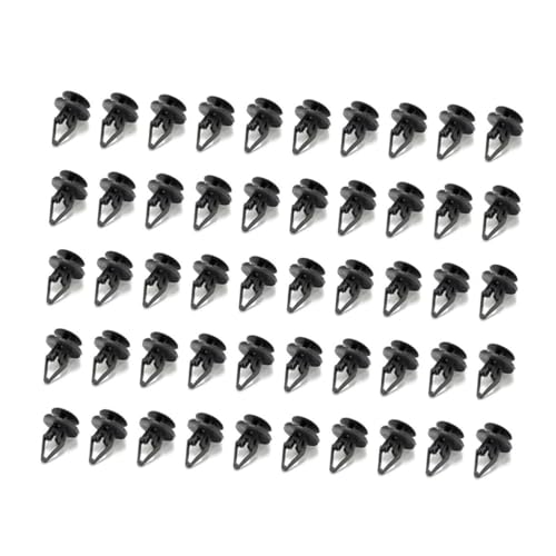 TOGEVAL 50 piezas Clips de Nylon para Montaje de Parachoques y Paneles de Puerta de Coche Remaches Push-in Resistentes y Antivibración para Reemplazo Automotriz