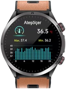 Spovan Electro Pro 2 Hava Basınçlı Tansiyon NFC Sesli Görüşme EKG Türkçe Akıllı Saat - Görsel 6