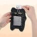 Tweruna Black Cartoon Plush Photocard Holder Keychain, Cute Cartoon Cat Photo Card Holder Keychain, Soft Plush Photo Card Holder for ID Card Cover Photo Protective Bag Pendant Decor