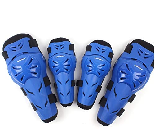 WIRUN 4 rodilleras para motocicleta, antideslizantes, con blindaje CE, protección para deportes de potencia, equipo de protección para motocross, carreras, para hombres y mujeres, motocicleta