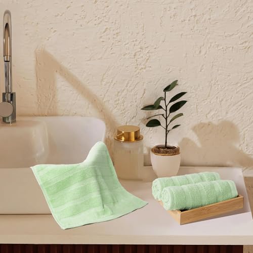 MYTRIDENT Quick Dry Towel, 400 GSM, 100% Cotton Towel, 3 Pc Wash, Sage