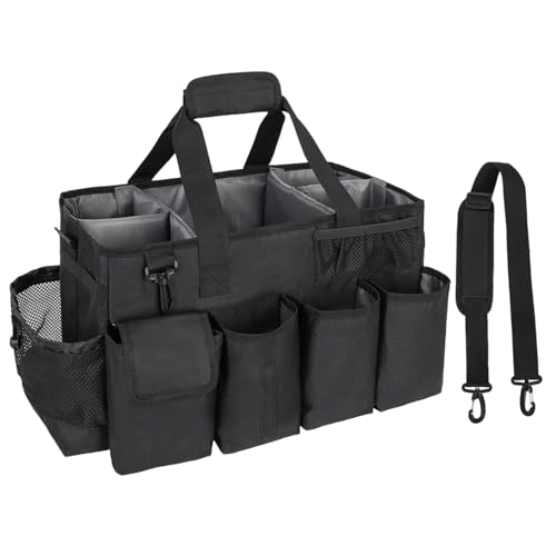 Bolsa para Articulos de Limpieza, Organizador De Herramientas De Jardinería, Bolsa Multicompartimentos con Asa Y para Viaje Playa Baño Cocina