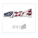 4x4 American Flag Decals Bedside Truck Stickers for F150 (2017-2020) (with a Clear Back (Premium...