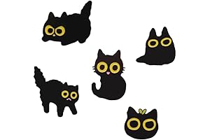 Cute Black Cat Enamel Pin Set: Shadowy Guardians for Your Wardrobe