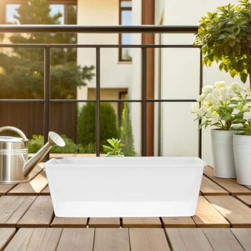 Jardinière rectangulaire auto-arrosante et pot à légumes de balcon - 7