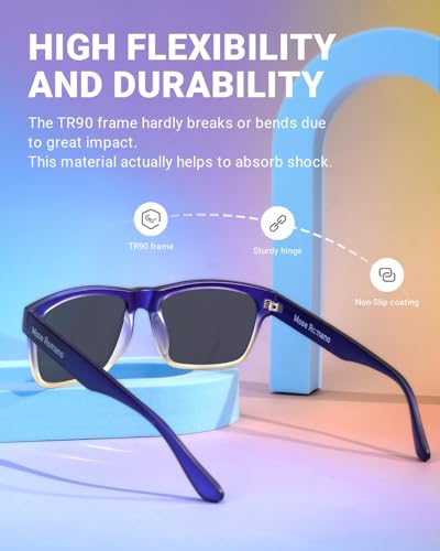 Image of Polarized Sunglasses Men TR90 Non Bounce UV400 Protection Mens Sunglasses Running Driving Fishing