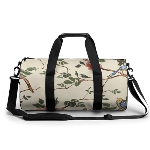 Sac de sport oiseau rétro 45x23x23cm idéal pour gym et voyage