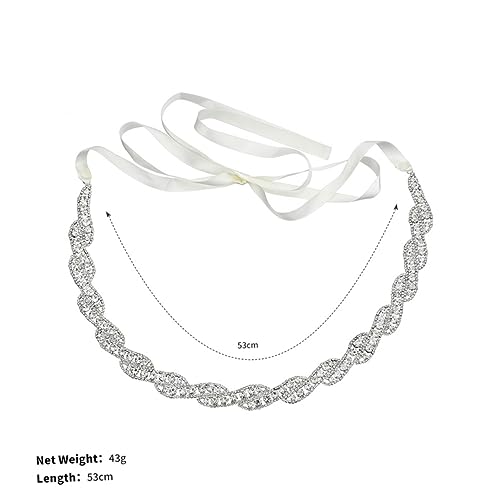 NOLITOY 1Pc Adjustable Rhinestone Bridal Belt Elegant Wedding Girdle for Bridesmaids Dress Decor Accessory for Special Occasions Versatile Sash Belt2