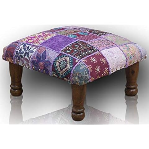 Reposapiés Thorness Classic Patchwork Brocade malva indio hecho a mano Cover