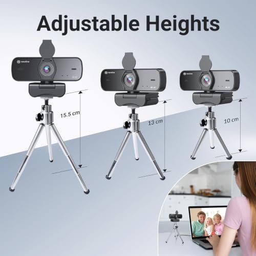Image of 4K Webcam for PC with Fast Autofocus and Sony Sensor, Dual Noise-Reduction Microphones, Auto Light Correction, 4K 30FPS UHD, 77 FOV USB Webcam with Tripod for Zoom, Teams, Mac and Streaming