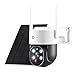 XmartO 4MP QHD Wireless PTZ Solar Security Camera 2-Pack - WiFi 6 Outdoor Indoor Home Security