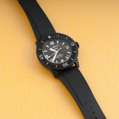 Image of StrapHabit Quick Release Deployant Rubber Watch Strap For Large and Small Wrists - Women and Men - Band FKM Deployment 19mm, 20mm, 21mm, 22mm