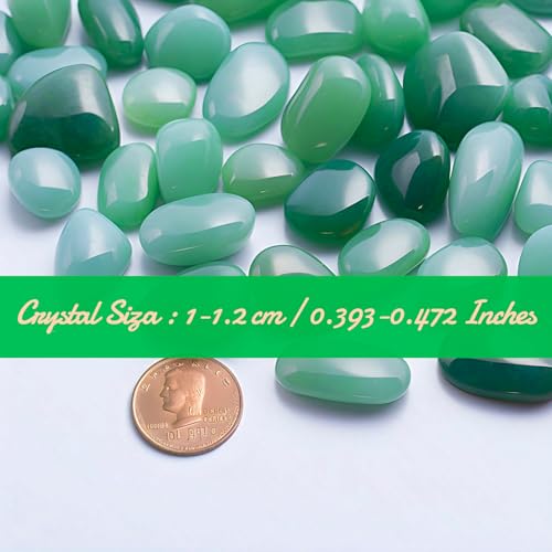 Image of Polished Aventurine Crystal Set, 0.4 inch, 128 Pcs - Handpicked Tumbled Stones and Crystals Bulk for Healing, Reiki, Meditation, Witchcraft and Home Decor