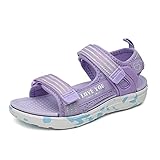 Girl's Hiking Sandals Kids Lightweight Adjustable Straps Open Toe Sport Sandals Toddler Summer Comfortable Fashion Outdoor Sports Sandals Shoes Purple 31