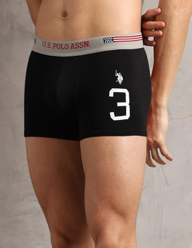 Image of U.S. Polo ASSN. Mens I641 Anti Microbial Essential Boxer Underwear Brief -Pack of 2
