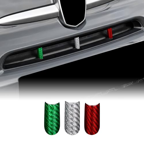 Inserto de parrilla de fibra de carbono real para Abarth 595 con detalle de color italiano