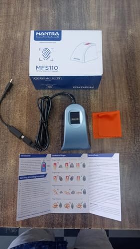 Image of Mantra MFS 110 with 3 Years Warranty 5 Year RD Service Mantra Fingerprint biomertic Fingerprint Scanner | Aadhaar Authentication Device