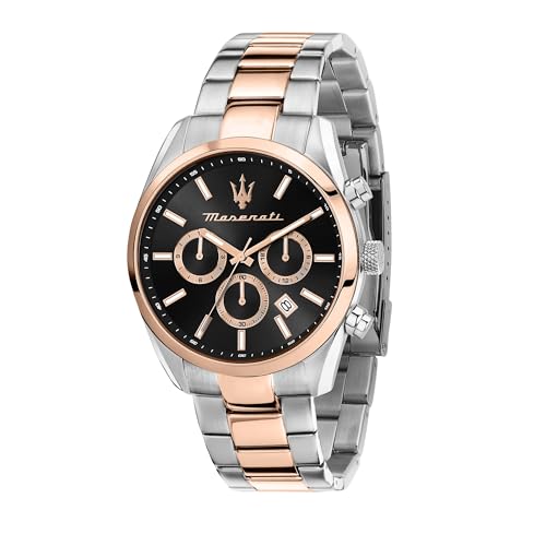 Maserati Stainless Steel Classic Chronograph|Date|Small Seconds Analog Dial Color Black Men Watch - R8853151002, Multi-Color Band (B0BW9TDY51) Amazon Price History, Amazon Price Tracker