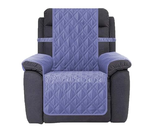 Image of Ameritex Waterproof Nonslip Recliner Cover Stay in Place, Dog Chair Cover Furniture Protector, Ideal Recliner Slipcovers for Pets and Kids (Violetblue, 30 inch)