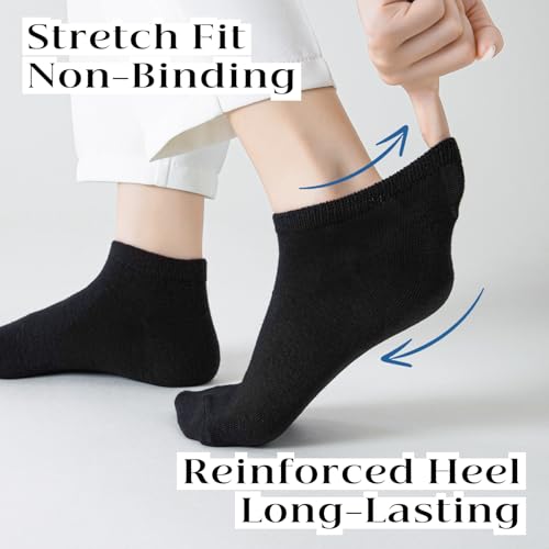 BYDOLL Ankle Polyester Socks for Women Athletic Running Breathable Soft Socks No-Slip Grip for Sports and Casual (9/18 Pack)3
