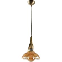 Fer Chandelier Poyraz Retro Rustic Vintage Glass Pendant Lounge - Kitchen - Bedroom Single Chandelier