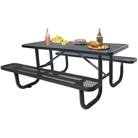 4FT/6FT Metal Picnic Table Set by Sunnibety Cover