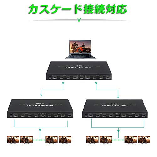 4K 2K HDMI分配器 8ポート ブラック Amazon.co.jp: HDMI分配器 最大8分割出力 HDMI信号分割器 4K×2K