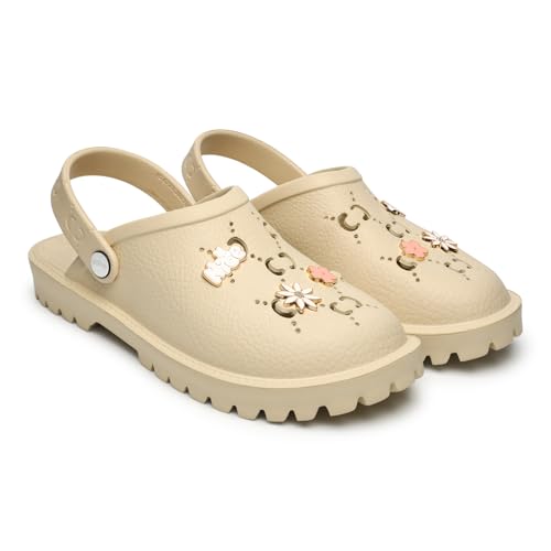 Image of YOHO Women's Clogs Mimo with Charms | Lightweight, Soft on Skin, Comfortable & Waterproof Monsoon Sandals | Everyday Use Footwear for ladies & Girls