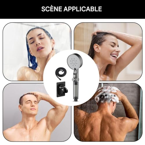 Pommeau de douche haute pression filtré avec 5 modes de pulvérisation - 5