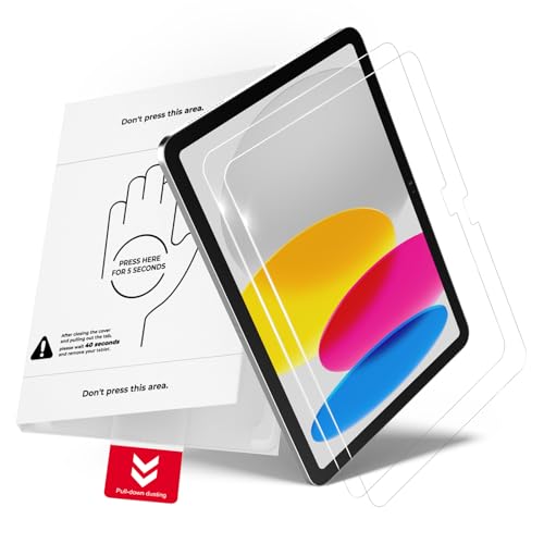 bersem 2 Pack AlignGuard Pro Screen Protector for iPad A16 11th/10th Generation (11/10.9 Inch, 2025/2022), 9H Hardness Tempered Glass, HD Clear, No Bubbles, Dust Free PullBox