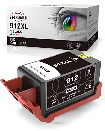 INK4U 912XL Cartuchos de Tinta Compatible para HP 912 Tinta HP 912XL para HP officejet 8014 8012 8015 8017 OfficeJet Pro 8020 8022 8023 8024 8025, 912xl Negro Cover