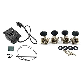 ZYZYZY Tuner Mécanique Tête 1 Ensemble De Préampli De Ramassage Piézo Égaliseur 2 Bandes Égaliseur Et 4 Pcs Métal Ouvert… - Les Beatles, Paul McCartney, John Lennon, RIngo Starr, George Harrison